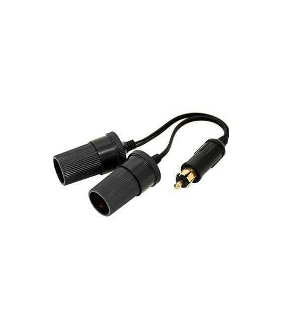 Double Loose Cigarette Lighter Extension with 2 x 10cm leads Hella Plug