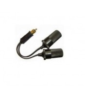 Double Loose Cigarette Lighter Extension with 2 x 10cm leads Hella Plug