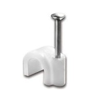 ROUND CABLE CLIP 5/15 WHITE CHR-5MM