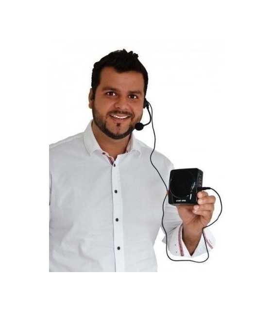 Multi-Function SlingBand LoudSpeaker MegaPhone with Lapel Mic