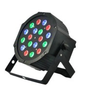 LED Цветен Диско прожектор с 18 диода / Дискотечна лампа
