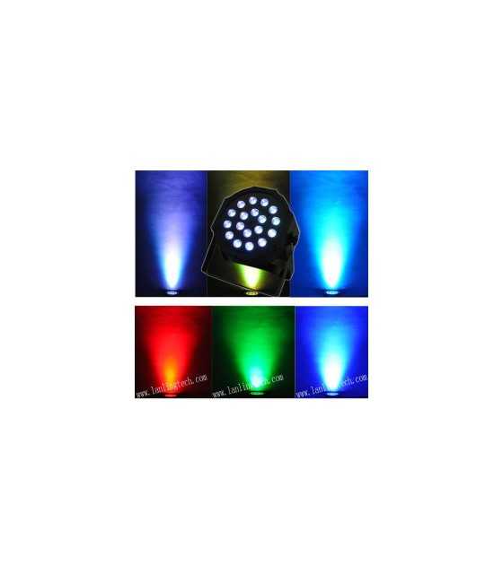 18pcs*3W RGB 3-IN-1 Plastic Indoor LED Par Light
