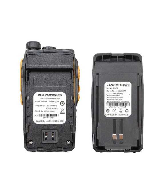 Baofeng walkie talkie battery for UV6R baofeng UV 6R extra battery 1800mAh radio Baofeng Battery BL6R