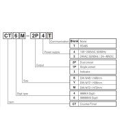 CT6Y-2P4 ΜΕΤΡΗΤΗΣ ΧΡΟΝΙΚΟ ΨΗΦΙΑΚΟΣ 72X36 100-240VAC 2 RELEΒΙΟΜΗΧΑΝΙΚΑ