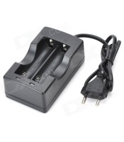Dual Charger For 18650 3.7V Rechargeable Battery EU Plug