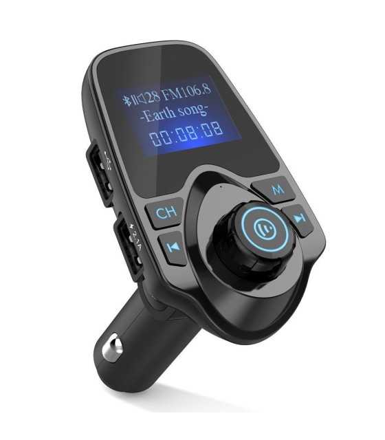 Bluetooth FM Transmitter HandsFree Bluetooth Music Receiver Car Kit Multifunction Wireless Car MP3 Player Car Charger