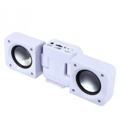 White Portable Folding Stereo Mini Speaker
