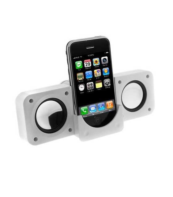 White Portable Folding Stereo Mini Speaker