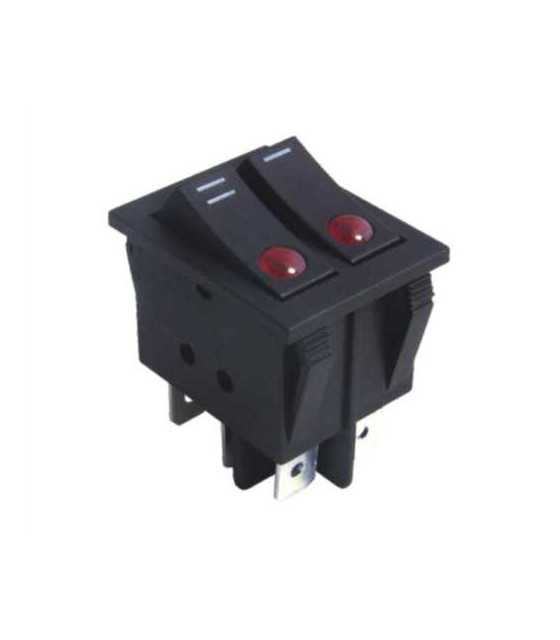 LARGE SIZE DOUBLE ROCKER SWITCH 6P WITH INDICATOR