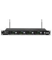 XS-MP-4 VHF wireless system with 4 tie and 4 head microphones