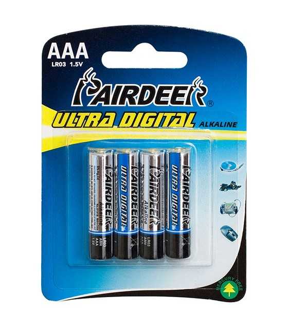 4 Pack AAA High-Performance Alkaline Batteries