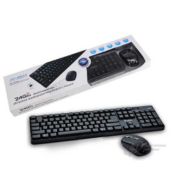 Wireless Keyboard Mouse Combo, 2.4GHz Slim Full-Sized Silent Wireless Keyboard and Mouse