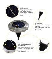 Solar In-ground Lights Pathonor 4 LED 2 Pack