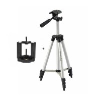 ET - 3110 Universal Aluminum Portable Digital Camera Tripod Stand - SILVER AND BLACK