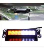 8 LED CAR VEHICLE WINDSHIELD DASHBOARD EMERGENCY STROBE LIGHT LAMP AMBER