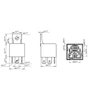 Relay auto 12v 45A 1 x C/O From A HFV15/12-Z4TJ Hongfa