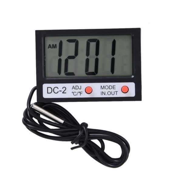 Indoor Outdoor Mini LCD Digital Thermometer Clock
