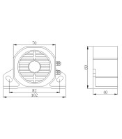industrial back up alarm ΒΟΜΒΗΤΗΣ ΟΠΙΣΘΕΝ 12/24V Buzzer BeeperPARKING SENSOR