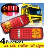 LED стопове мигач задна светлина 24v за камион бус ТИР, ремарке 28 * 10.5 CM