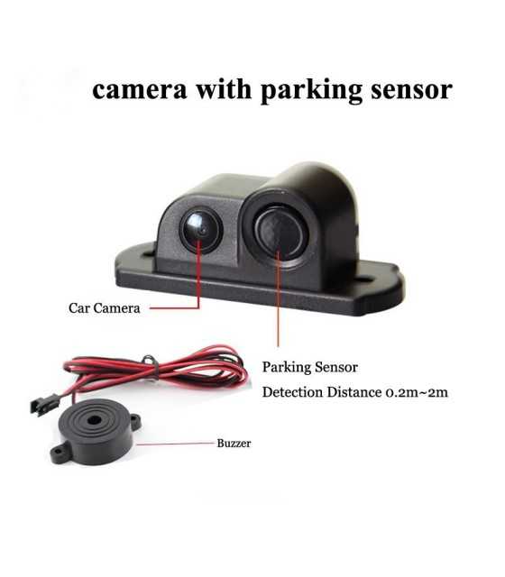 Sound Alarm Car Reverse Backup Video Parking Sensor Radar System Rear View Parking Camera