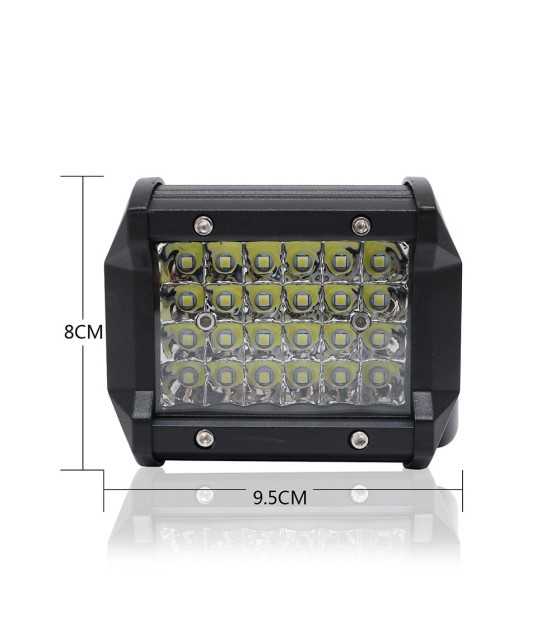 Universal 4Row 24 LED 72W 4 Inch Spot Offroad Work Light Bar Fog Light 10 to 30V