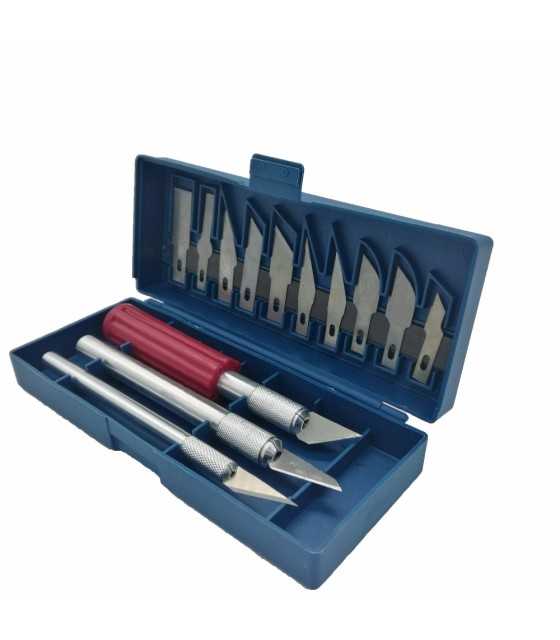 13PC Hobby Knife Set Mutifunction Crafts Carving Cutter 3D Print Clean-Up Kit Graver Sculpting