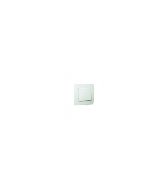 2-gang one-way light switch, complete set, white, 10A, 250VAC