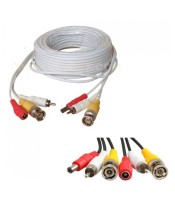 Cable For CCTV Security Camera 50m with audio white