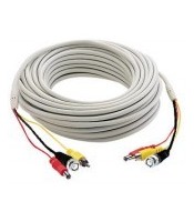 Cable For CCTV Security Camera 30m with audio white