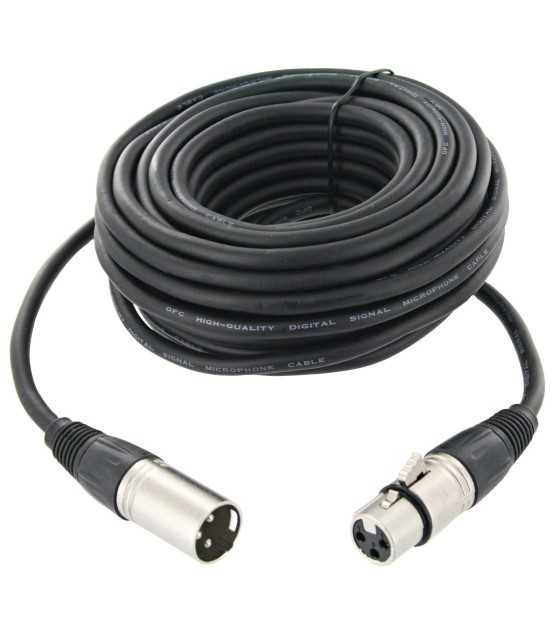 10m Microphone Cable XLR Male-Female Mic Lead