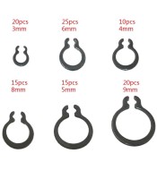 225pcs/set Snap Ring C-Clip Assortment Metal Circlip Car Kit Set 18 Sizes Retaining Ring With Box