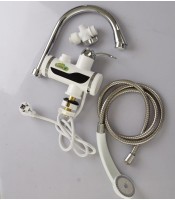 Дигитален нагревател за вода с душ слушалка и чучур с мека връзка за плот или стена