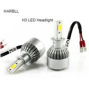 C6 LED Headlight w/ 72W 7600LM Xenon White H3