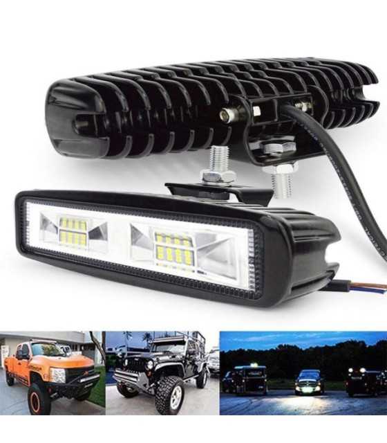 16 LED Work Light Flood Beam Bar Car SUV Offroad Driving Fog Lamps