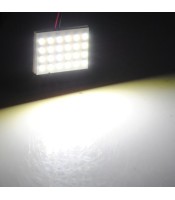 Автомобилна LED лампа бяла плочка с цокли за софитна и безцокълна лампи