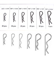 150 Pcs Wave-Type Cotter Pin Comnination Hitch Hair R Tractor Fasteners Clip