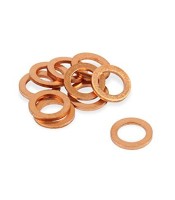 180PCS Solid Copper Washers Sump Plug Assorted Engine Seal Washer Set Box