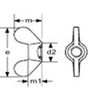 Контрагайка с крилчата гайка, Steel Hand Tighten Nut Butterfly Nut Ingot Wing Nuts