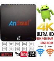 ANDOWL Q-M6 ANDROID TV BOX LITE 4K HD SMART TV WIFI 4G+32GBIPTV - android