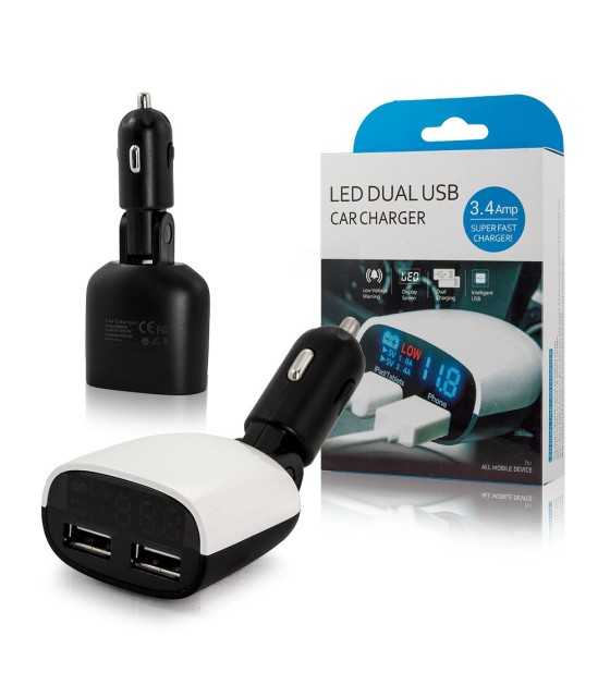 Car Charger Alien 2 Ports with Voltage Indicator