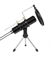 Microphone With Pop Filter & Tripod Stand