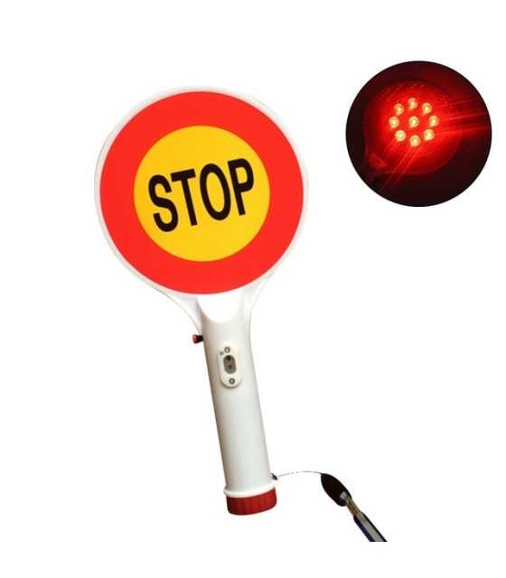 Двупосочна ръчна LED стоп светлина за пътни знаци