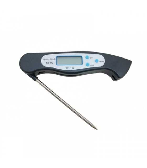Food BBQ Meat Thermometer Rotating Probe LCD Digital