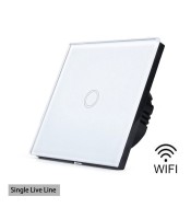Wi-Fi Smart single light wall switch, 2A, 230VAC, white