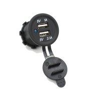 Socket charger USB for mounting 12/24V