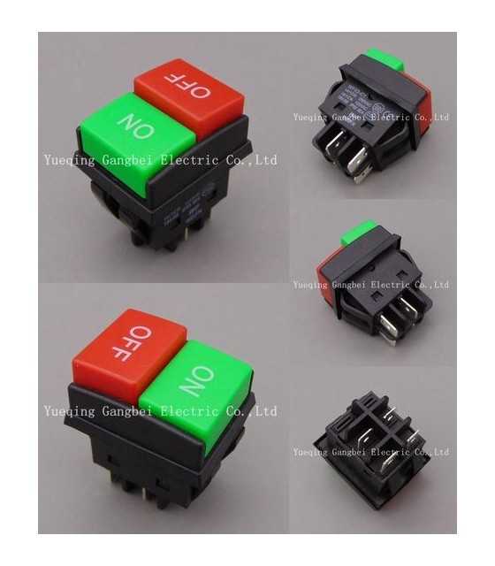 JD03-C1 KCD4 4Pin ON / OFF 14A/16A 125/250V red green reverse switching power switch