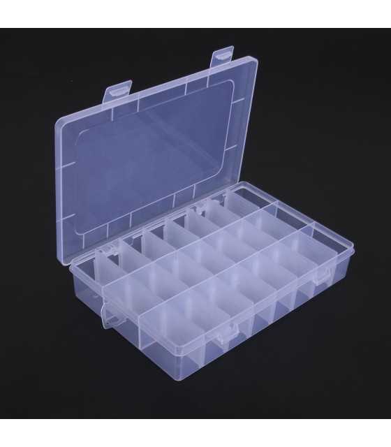 Plastic Adjustable Compartment Storage Box 24