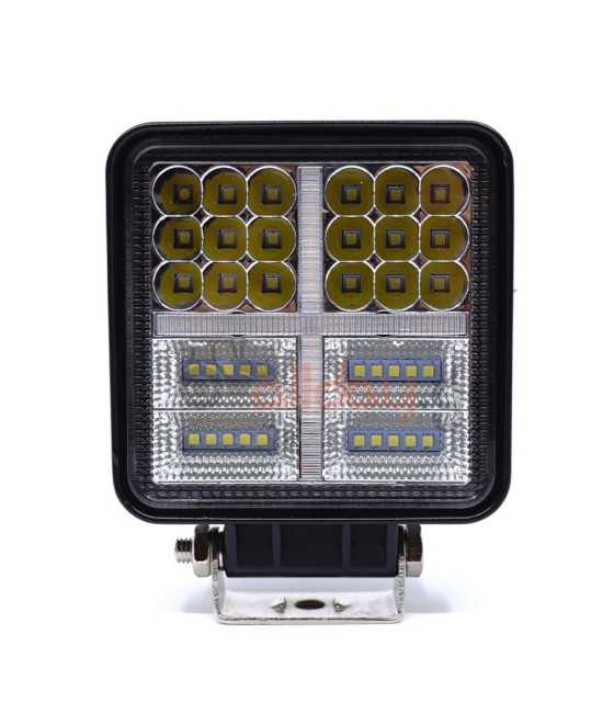 77w car led headlight yellow and white color square led work light for truck SUV offroad 4X4
