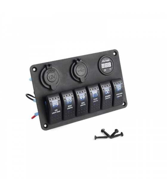 SWITCH PANEL VOLTMETER USB FOR BOAT