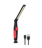chargeable Work Light Flashlight with Magnet solar Rotating 24+2 LED